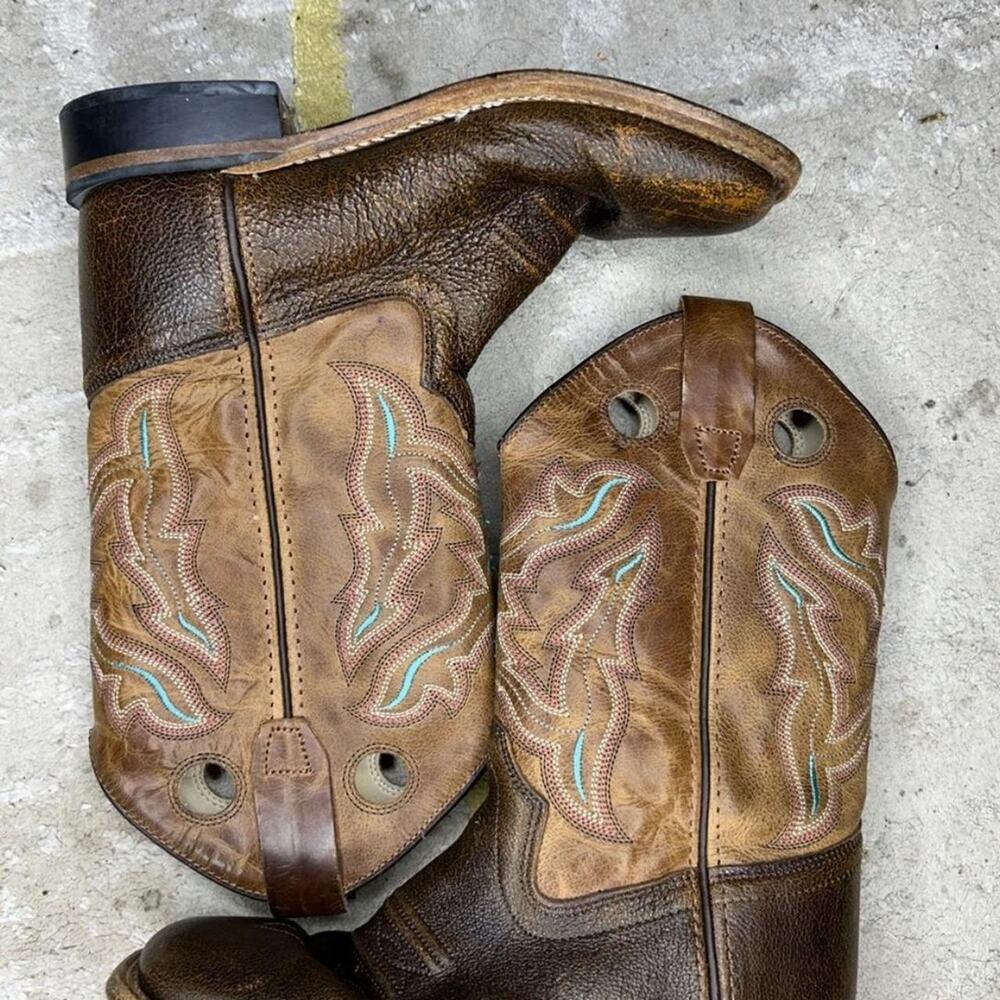 Brown leather cowboy boots westernboots